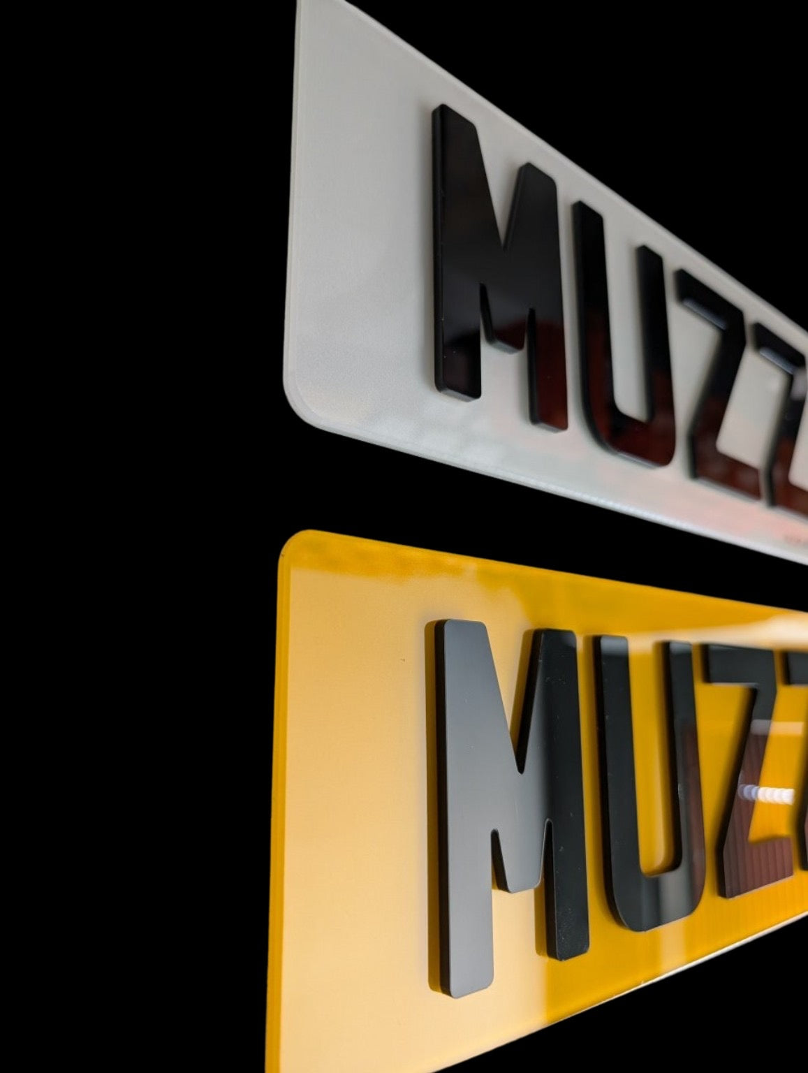 4D Acrylic Number Plates