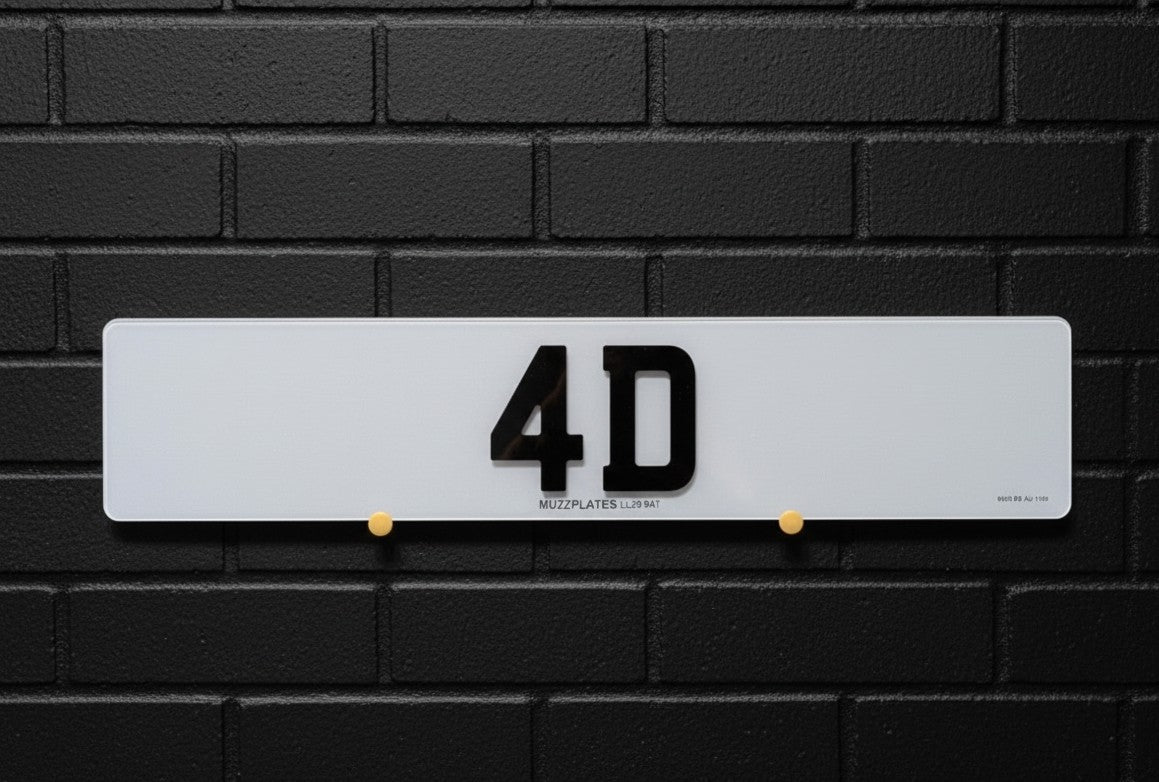 4D Acrylic Number Plates