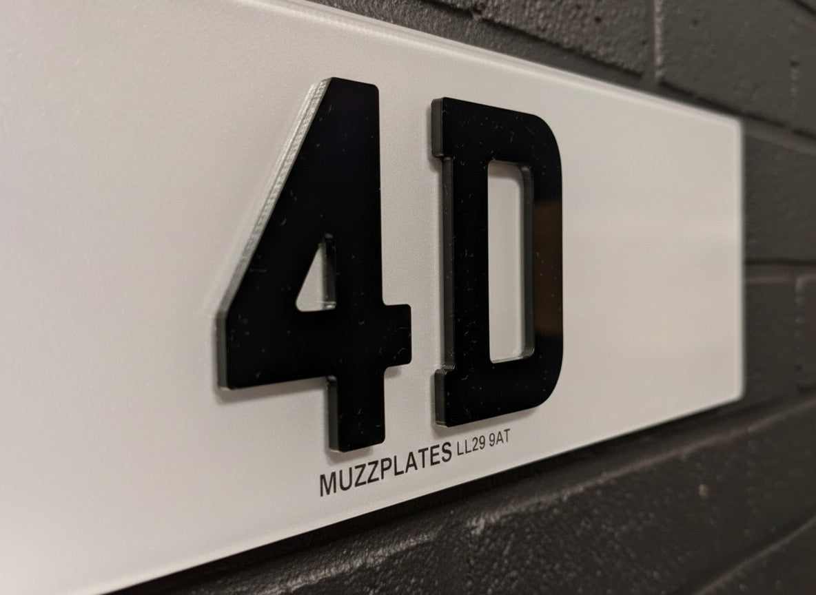 4D Acrylic Number Plates
