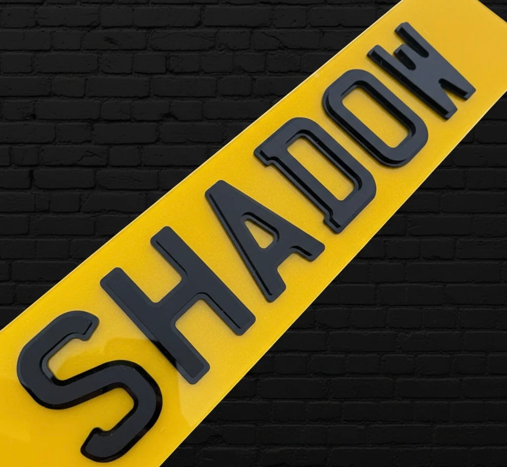4D Obsidian Number Plates