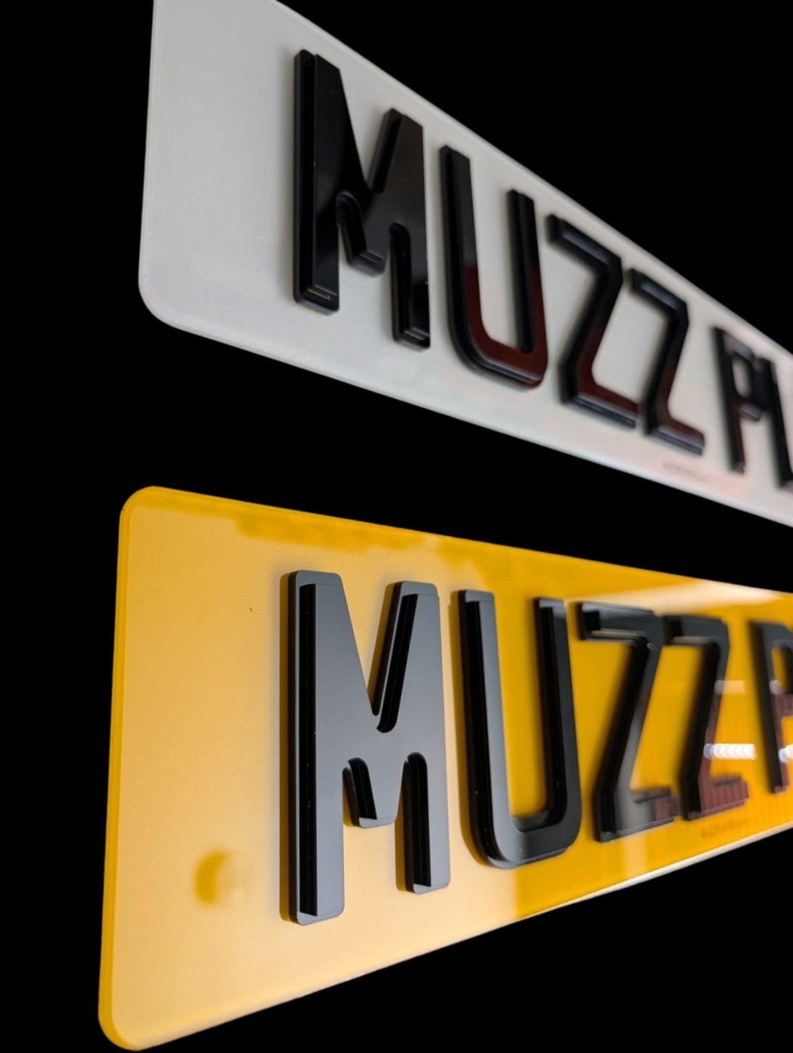 4D Obsidian Number Plates