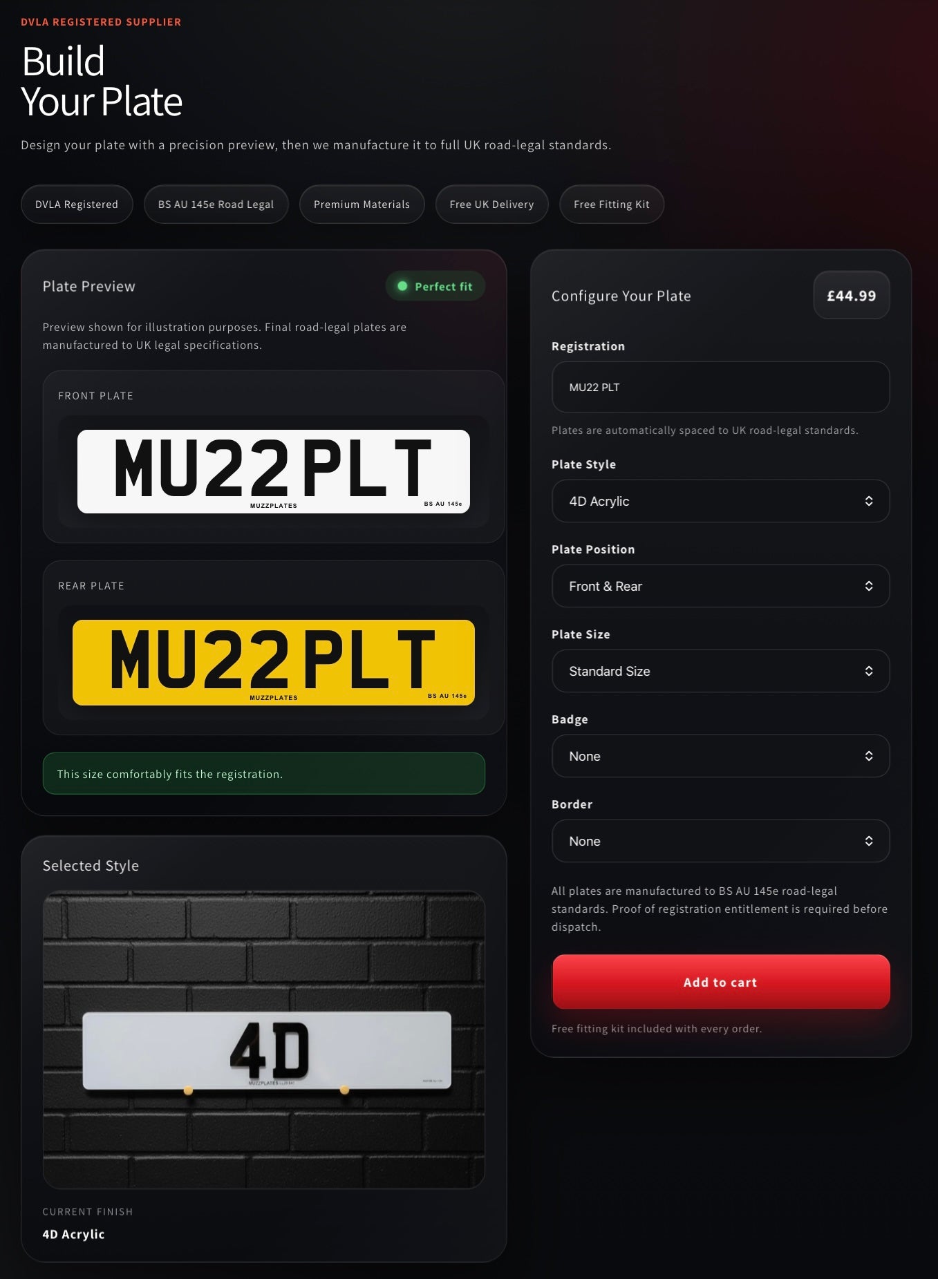 Premium number plates by MUZZPLATES