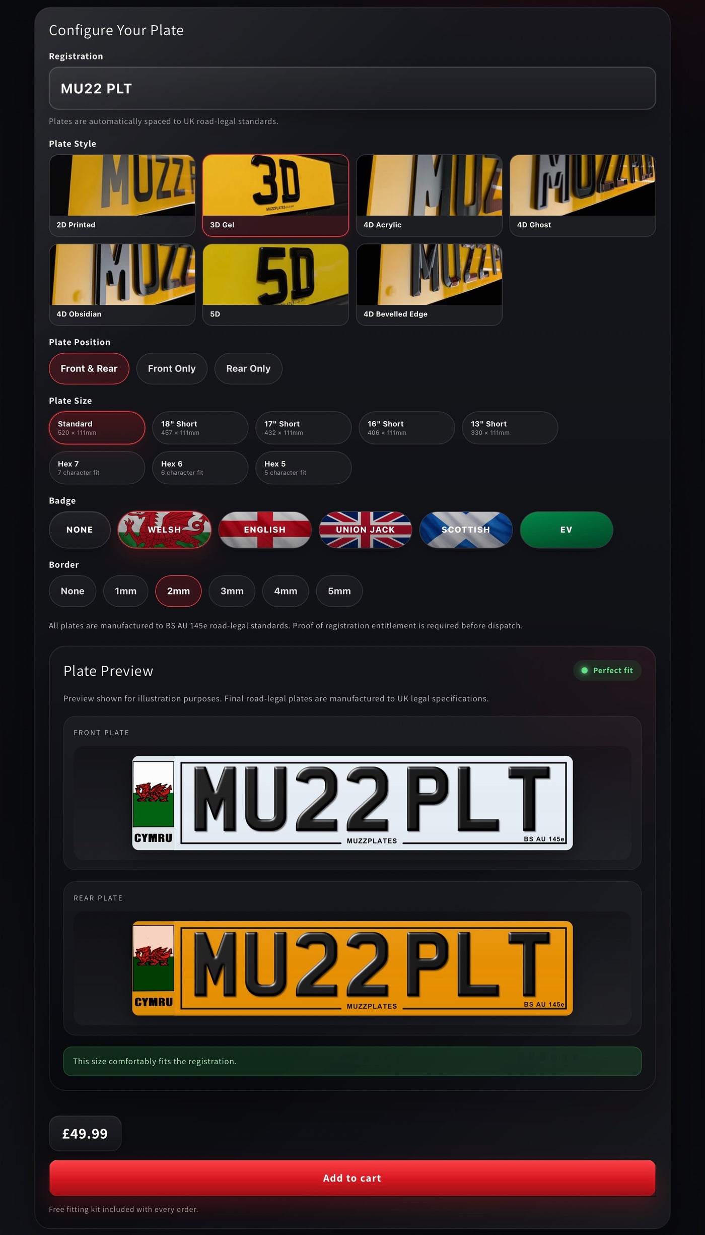Premium number plates by MUZZPLATES